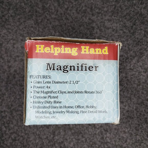 SE MZ101 Helping Hand With Magnifying Glass With Box 4X Magnifying - Picture 2 of 7